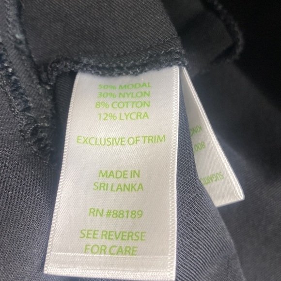 Lilly Pulitzer Gia SZ 4 Woven Leggings Black Elastic Waist Full-Length Pant Chic - Picture 6 of 10